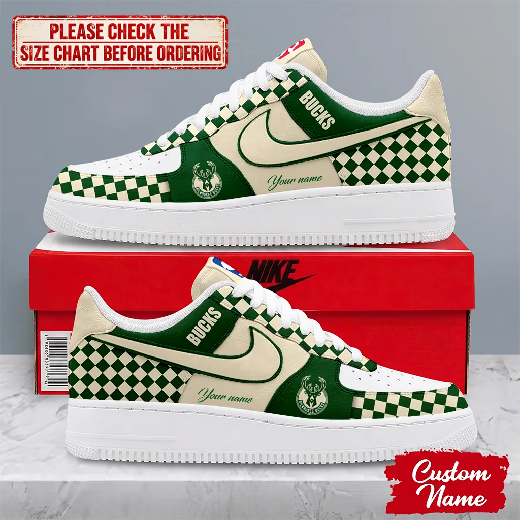 Limited Edition – Customized NBA Milwaukee Bucks Af1 Sneakers