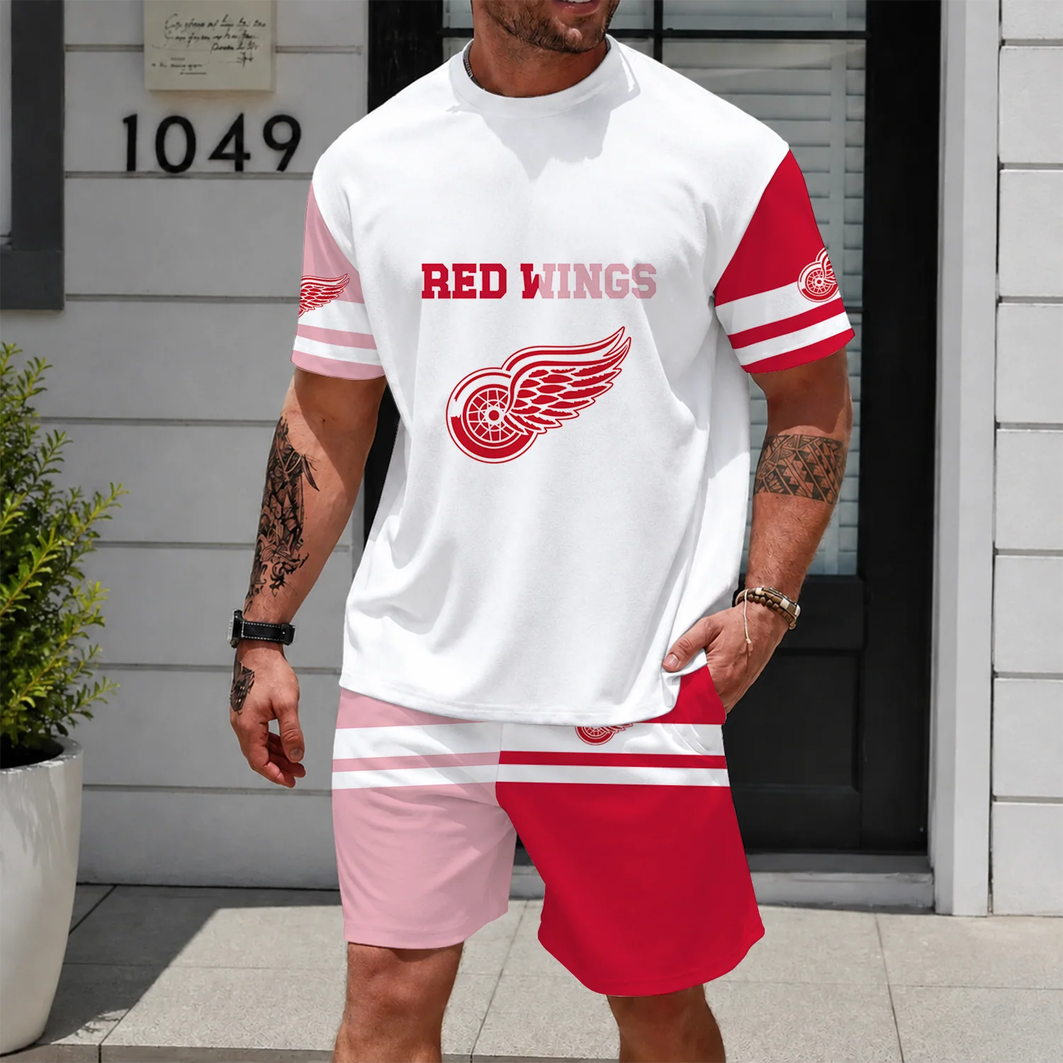 Limited Edition – Customized NHL Detroit Red Wings Unisex T-Shirt & Shorts Set