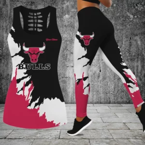 Limited Edition – Customized NBA Chicago Bulls Hollow Tank Top & Leggings Set