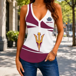Limited Edition – Customized NCAA Arizona State Sun Devils Women’s V-Neck Tank Top