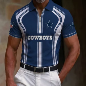 Limited Edition – Customized NFL Dallas Cowboys Zip Polo Shirt