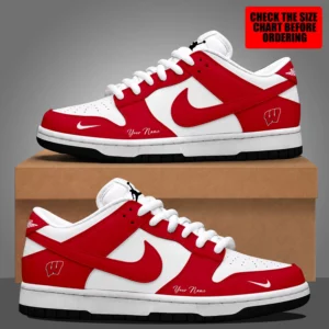 Limited Edition – Customized NCAA Wisconsin Badgers Dunk Low Shoes