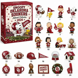 Snoopy Oklahoma Sooners Advent Calendar 24 Day Christmas Countdown Football Fans Gift