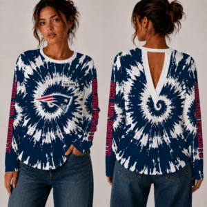 Limited Edition – Customized NFL New England Patriots Women’s Back V-Cut Long-Sleeve Shirt