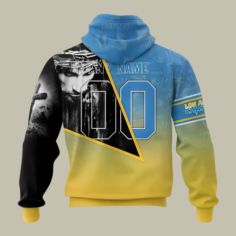 Limited Edition – Customized NFL Los Angeles Chargers God’s Blessing T-Shirt, Hoodie & Zip Hoodie - Image 3