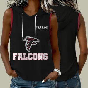 Limited Edition – Customized NFL Atlanta Falcons Women’s Sleeveless Hooded Pocket Tank Top