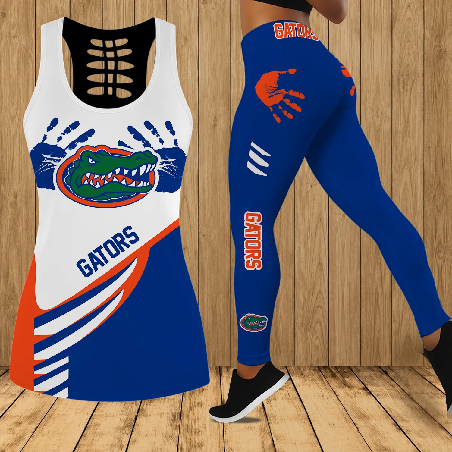 Limited Edition – Customized NCAA Florida Gators Hollow Tank Top & Leggings Set