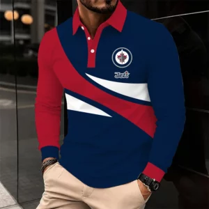 Limited Edition – Customized NHL Winnipeg Jets Men Long Sleeve Polo Shirt