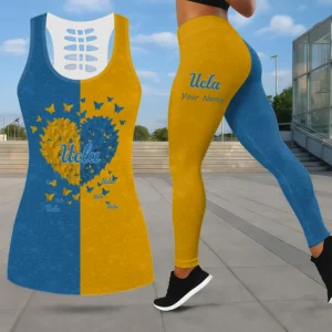 Limited Edition – Customized NCAA Ucla Bruins Leggings & Hollow Tank Top Set