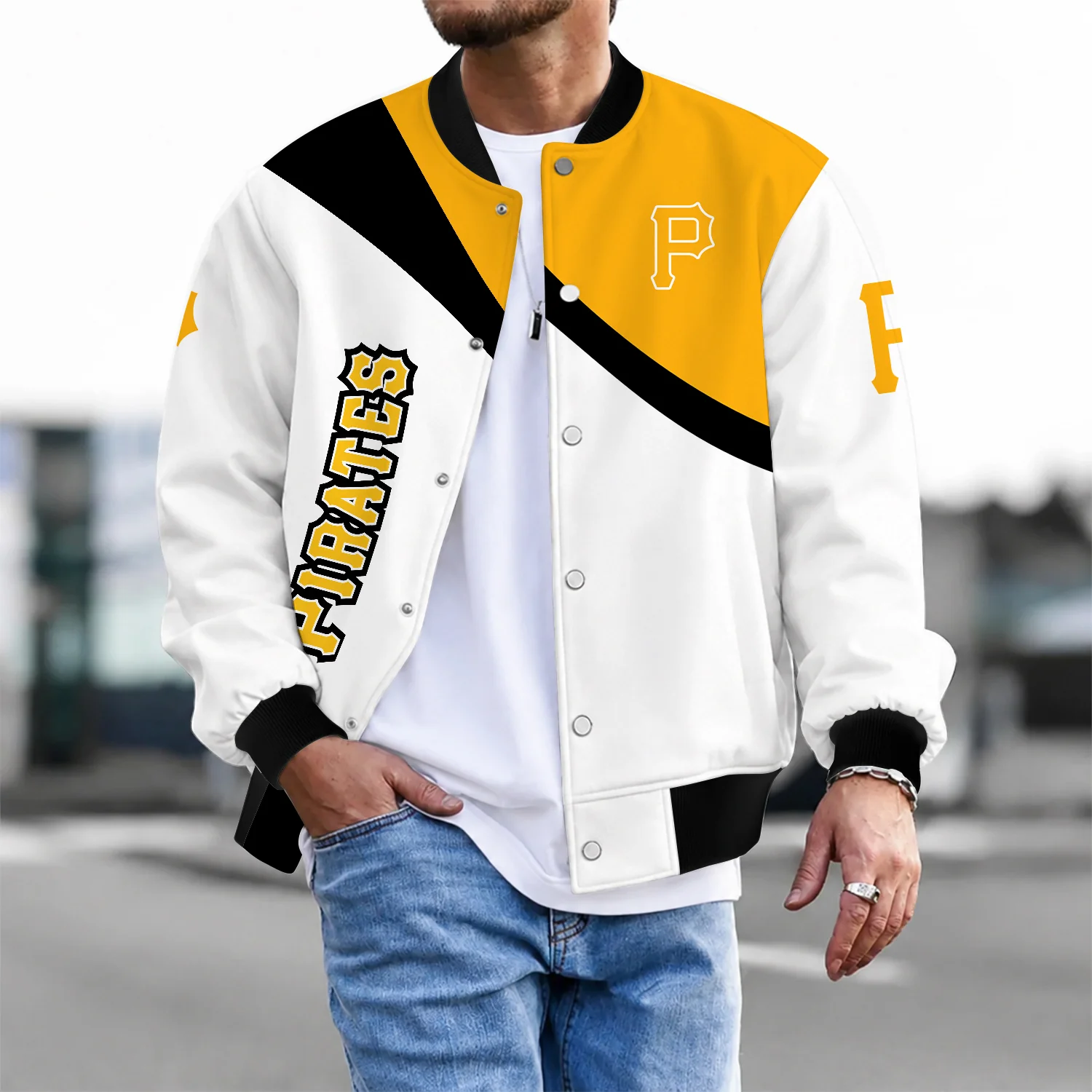 Limited Edition – Customized MLB Pittsburgh Pirates Satin Varsity & Baseball Jacket