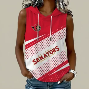 Limited Edition – Customized NHL Ottawa Senators Women’s Sleeveless Hooded Pocket Tank Top