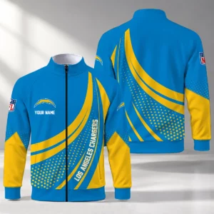 Limited Edition – Customized NFL Los Angeles Chargers Stand Collar Jacket