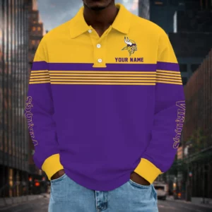 Limited Edition – Customized NFL Minnesota Vikings Long Sleeve Polo Shirt