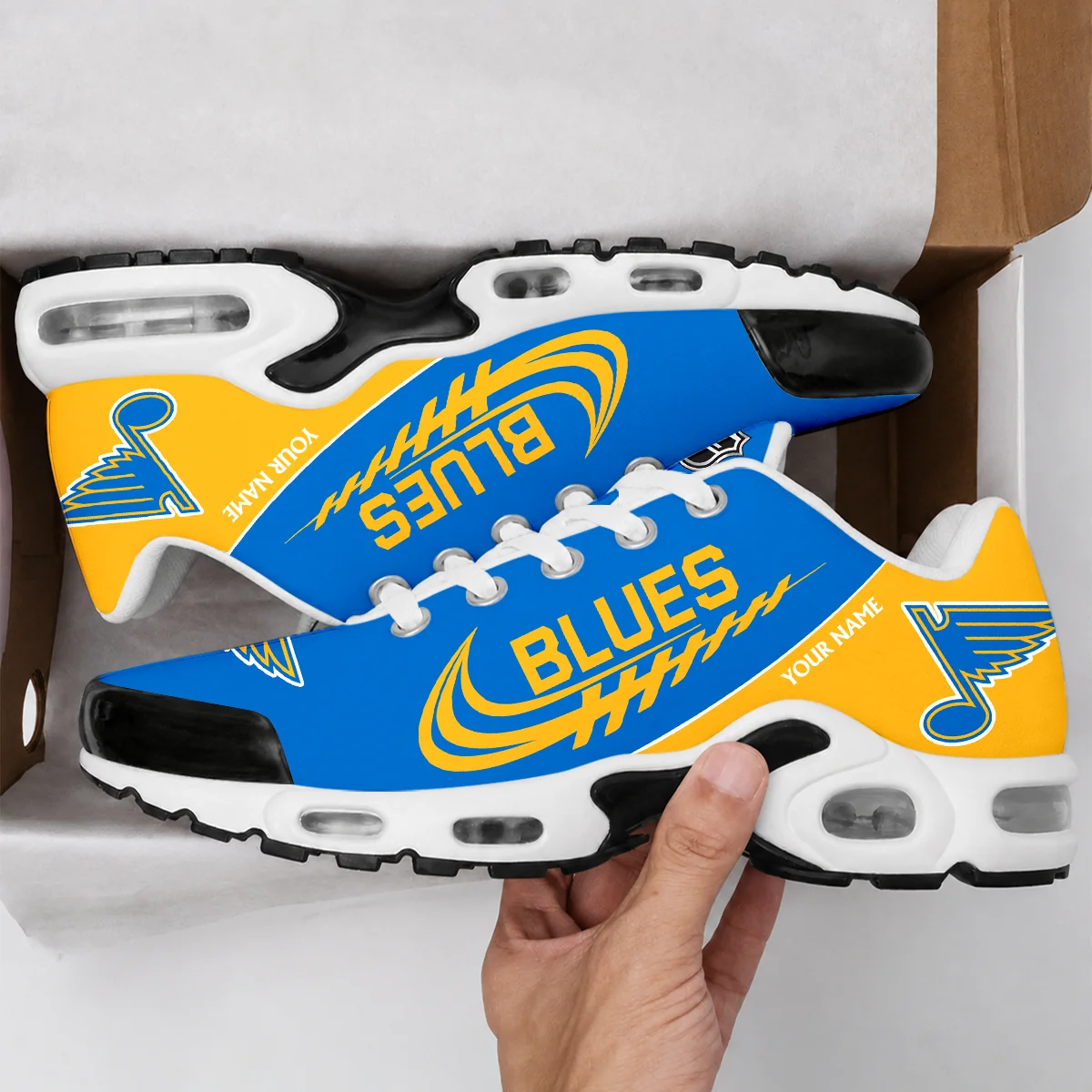 Limited Edition – Customized NHL St. Louis Blues Air Max Plus Sneakers