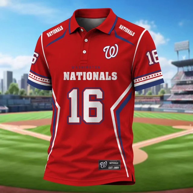 Limited Edition – Customized MLB Washington Nationals Polo Shirt