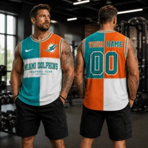 Limited Edition – Customized NFL Miami Dolphins Men’s Gym Shirt