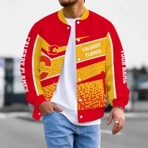 Limited Edition – Customized NHL Calgary Flames Satin Varsity Jacket & Baseball Jacket