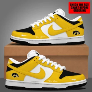Limited Edition – Customized NCAA Iowa Hawkeyes Strappy Dunk Low Shoes