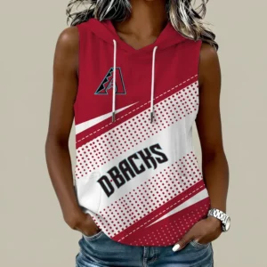 Limited Edition – Customized MLB Arizona Diamondbacks Women’s Sleeveless Hooded Pocket Tank Top