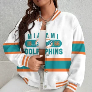 Limited Edition – Customized NFL Miami Dolphins Satin Varsity & Baseball Jacket