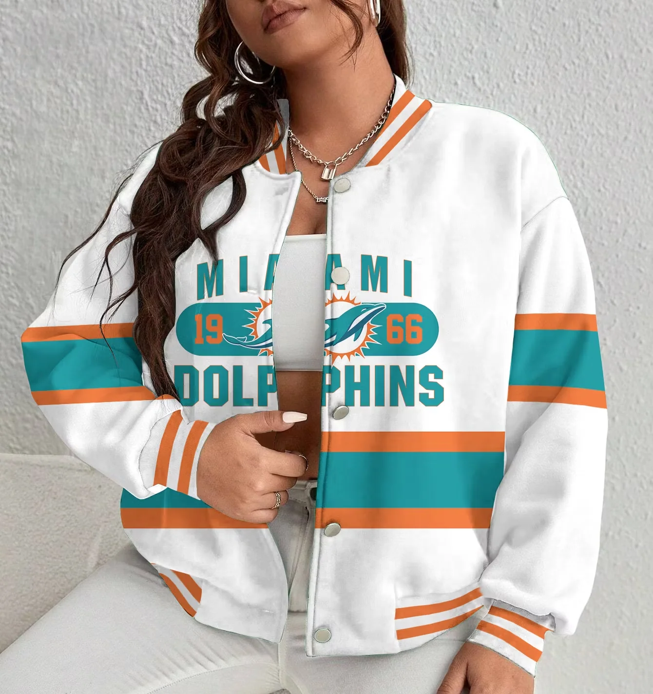 Limited Edition – Customized NFL Miami Dolphins Satin Varsity & Baseball Jacket