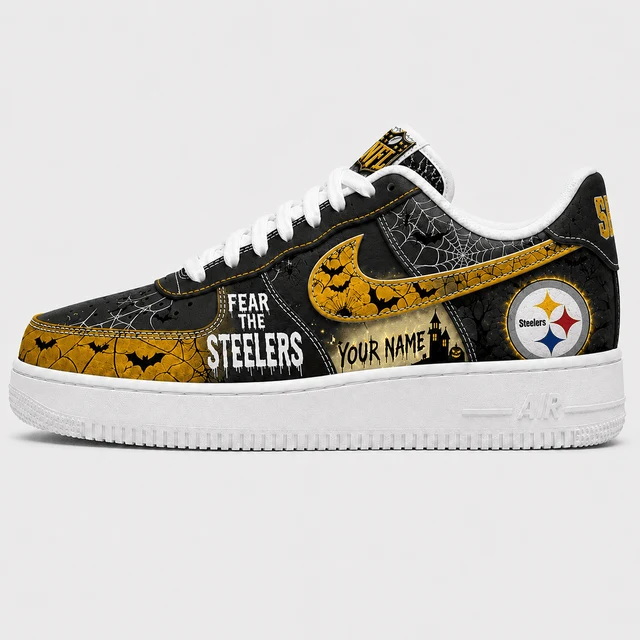 Limited Edition – Customized NFL Pittsburgh Steelers Halloween Air force 1 Shoes - Image 2