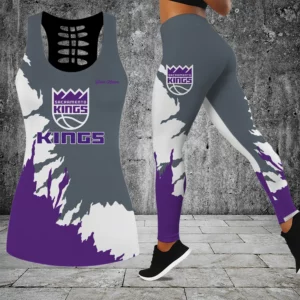 Limited Edition – Customized NBA Sacramento Kings Hollow Tank Top & Leggings Set