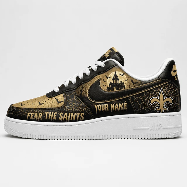 Limited Edition – Customized NFL New Orleans Saints Halloween Air force 1 Shoes - Image 2