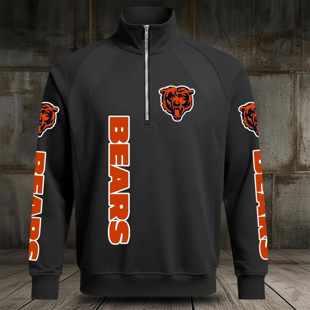 Limited Edition – Customized NFL Chicago Bears Men’s Multicolor Quarter-Zip Pullover