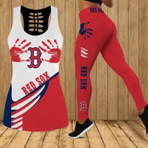 Limited Edition – Customized MLB Boston Red Sox Hollow Tank Top & Leggings Set