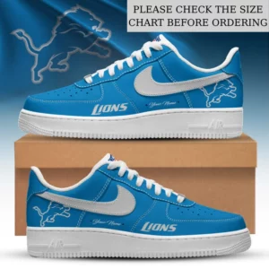 Limited Edition – Customized NFL Detroit Lions Af1 Shoes