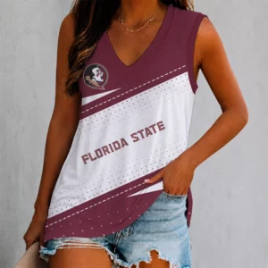 Limited Edition – Customized NCAA Florida State Seminoles Women’s V-Neck Tank Top