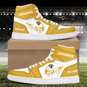 Limited Edition – Customized NFL Jacksonville Jaguars Air Jordan 1 Sneakers