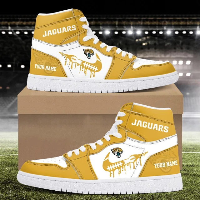 Limited Edition – Customized NFL Jacksonville Jaguars Air Jordan 1 Sneakers