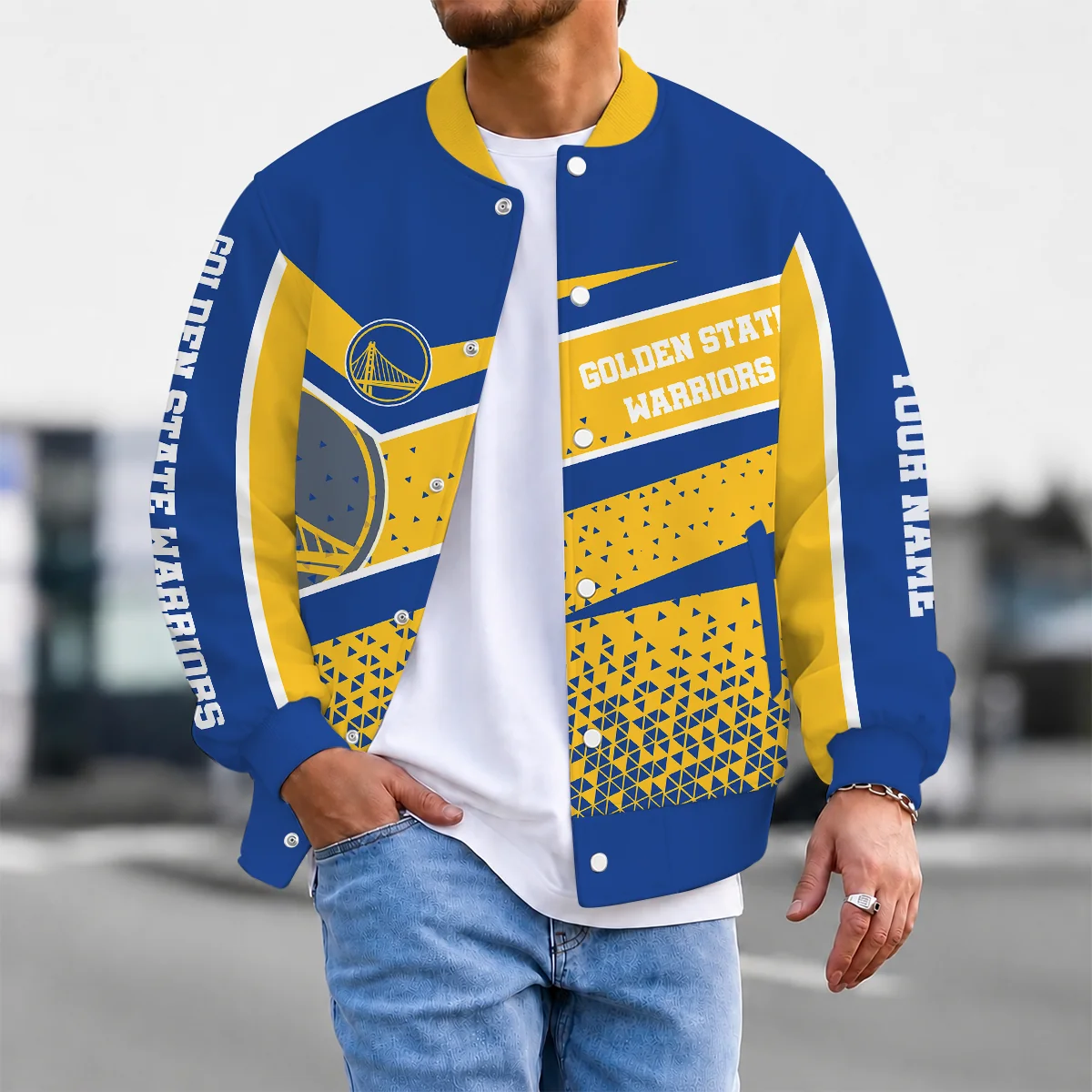 Limited Edition – Customized NBA Golden State Warriors Baseball Jacket, Satin Varsity Jacket