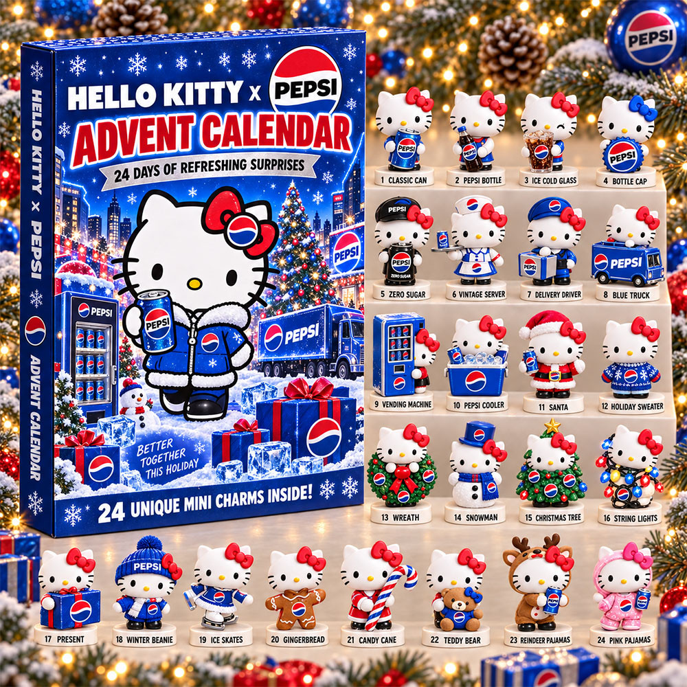 Hello Kitty x Pepsi 2026 Christmas Advent Calendar Kitty Pepsi Christmas Calendar