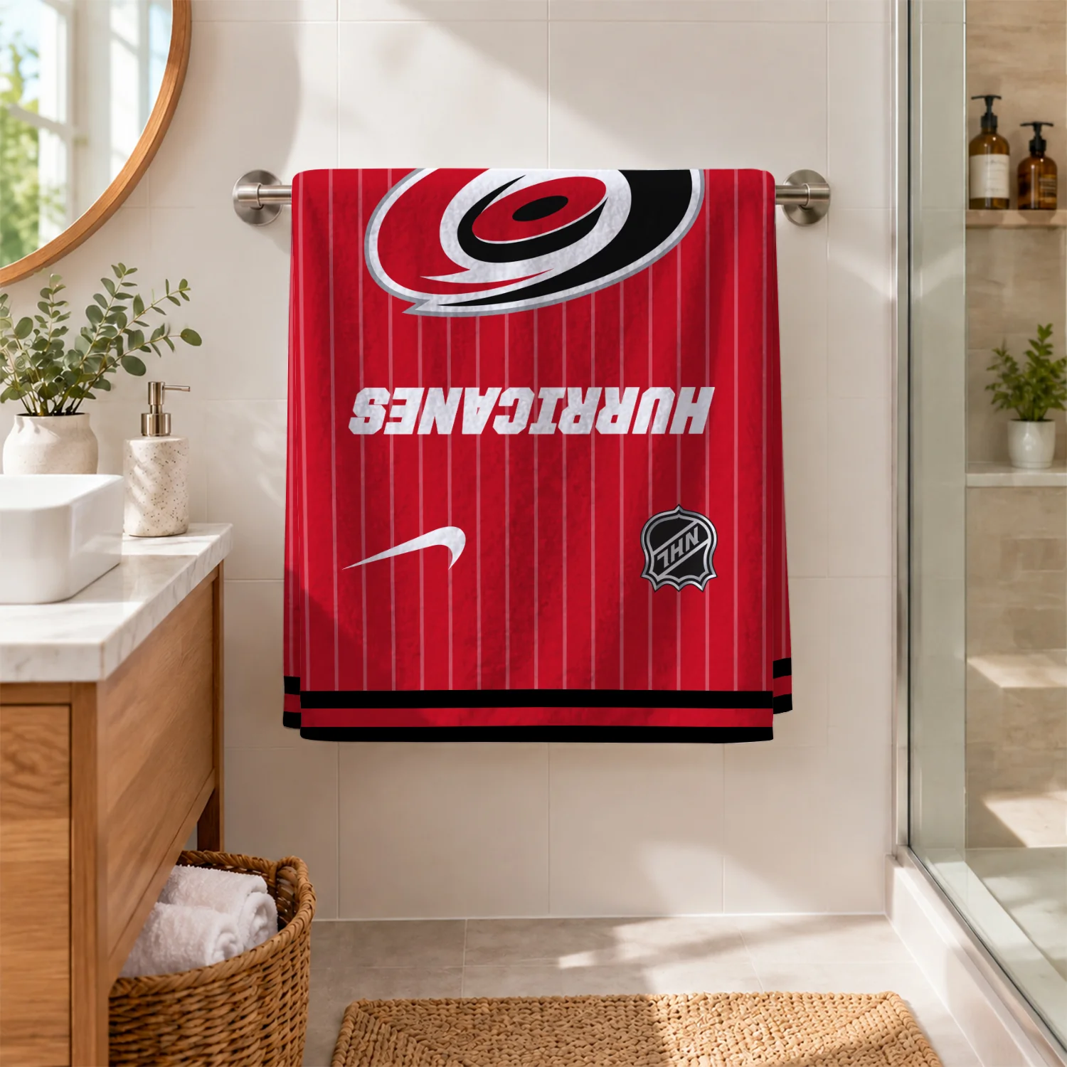 Limited Edition – Customized NHL Carolina Hurricanes Beach Towel - Image 2