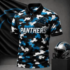 Limited Edition – Customized NFL Carolina Panthers Camo Polo Shirt