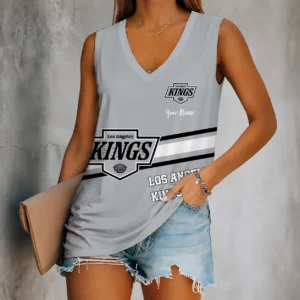 Limited Edition – Customized NHL Los Angeles Kings Women’s V-Neck Tank Top