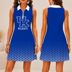 Limited Edition – Customized NCAA Kentucky Wildcats Women’s Zip Sleeveless Polo Dress