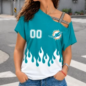 Limited Edition – Customized NFL Miami Dolphins Women’s Shoulder Shirt