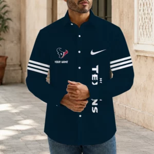 Limited Edition – Customized NFL Houston Texans Men’s Long Sleeve Button-Up Shirt
