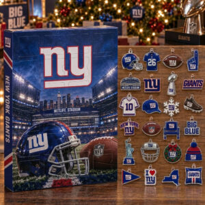 New York Giants Advent Calendar 24 Day Christmas Countdown Sports Fans Gift