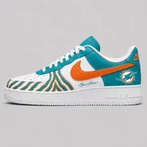 Limited Edition – Customized NFL Miami Dolphins Af1 Shoes