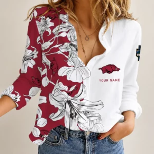 Limited Edition – Customized NCAA Arkansas Razorbacks Women Casual Shirt