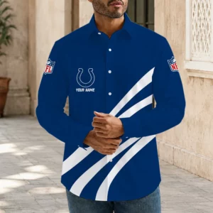 Limited Edition – Customized NFL Indianapolis Colts Men’s Long Sleeve Button-Up Shirt
