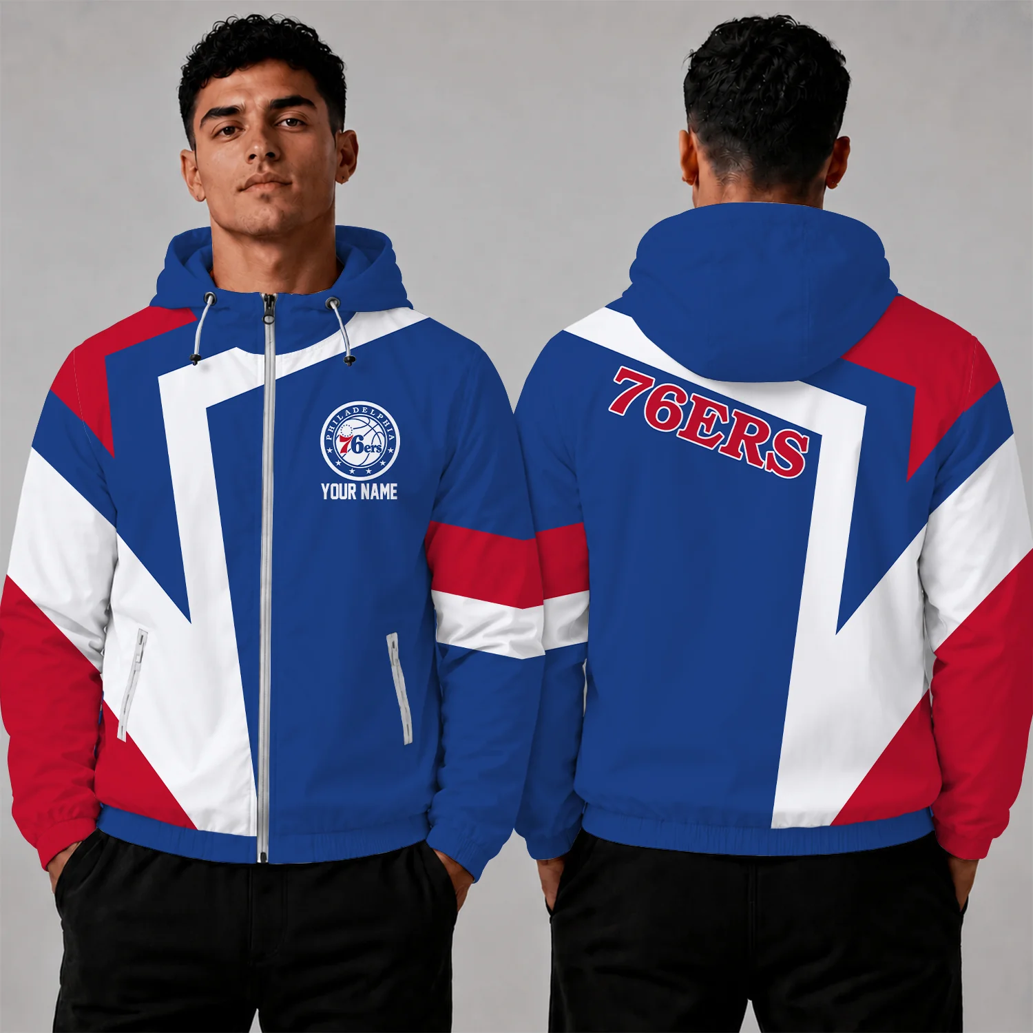 Limited Edition – Customized NBA Philadelphia 76Ers Windbreaker Jacket