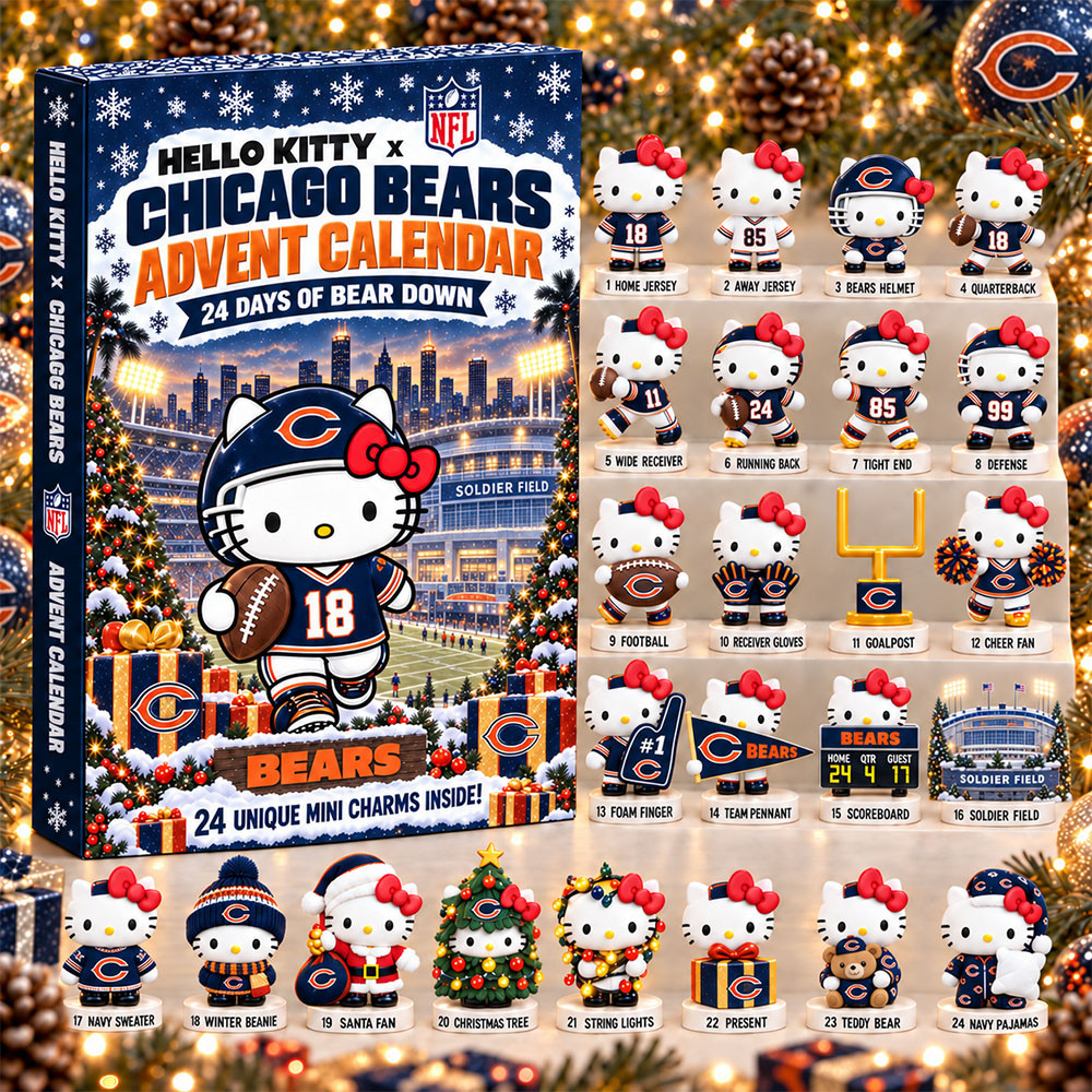 Hello Kitty x Chicago Bears 2026 Christmas Advent Calendar Bears Xmas Calendar