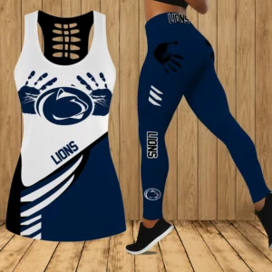 Limited Edition – Customized NCAA Penn State Nittany Lions Hollow Tank Top & Leggings Set