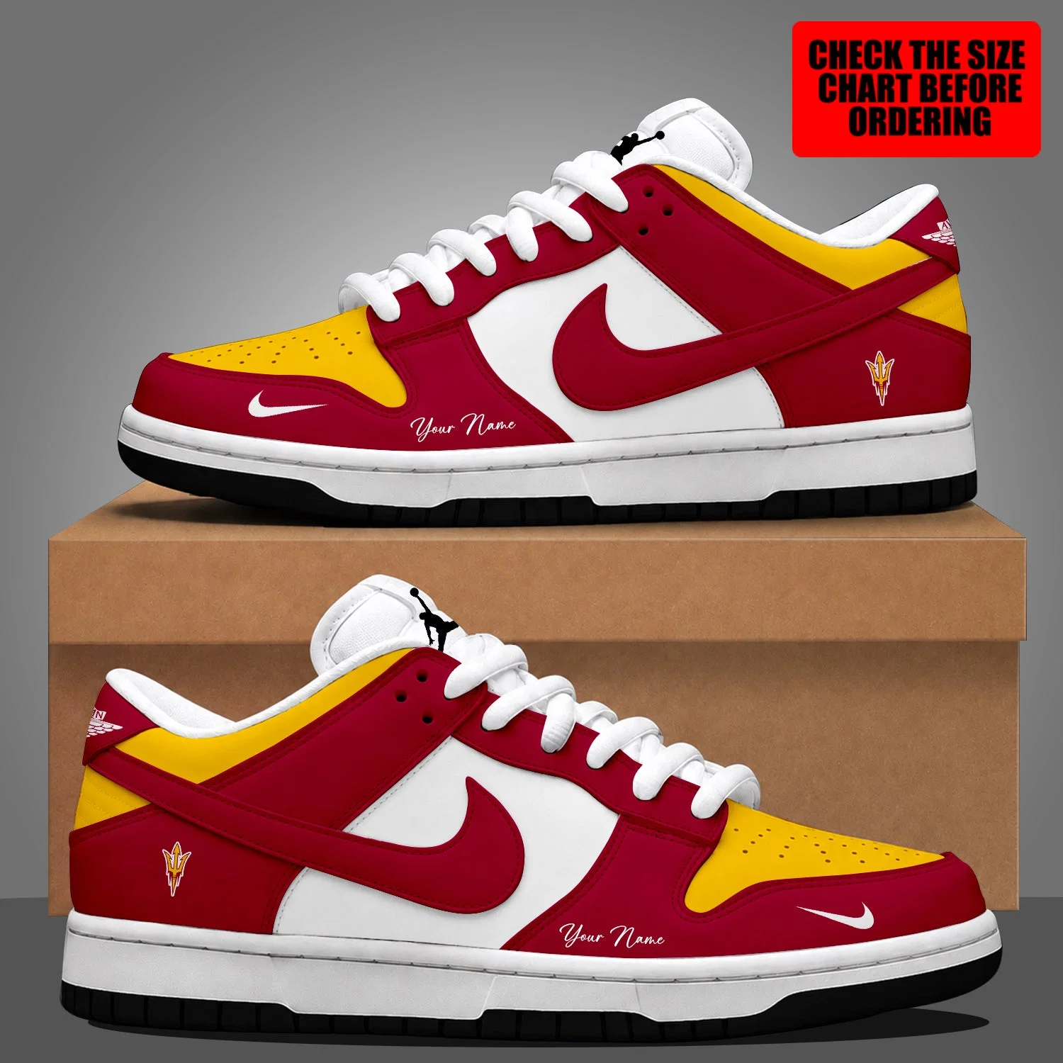 Limited Edition – Customized NCAA Arizona State Sun Devils Dunk Low Shoes